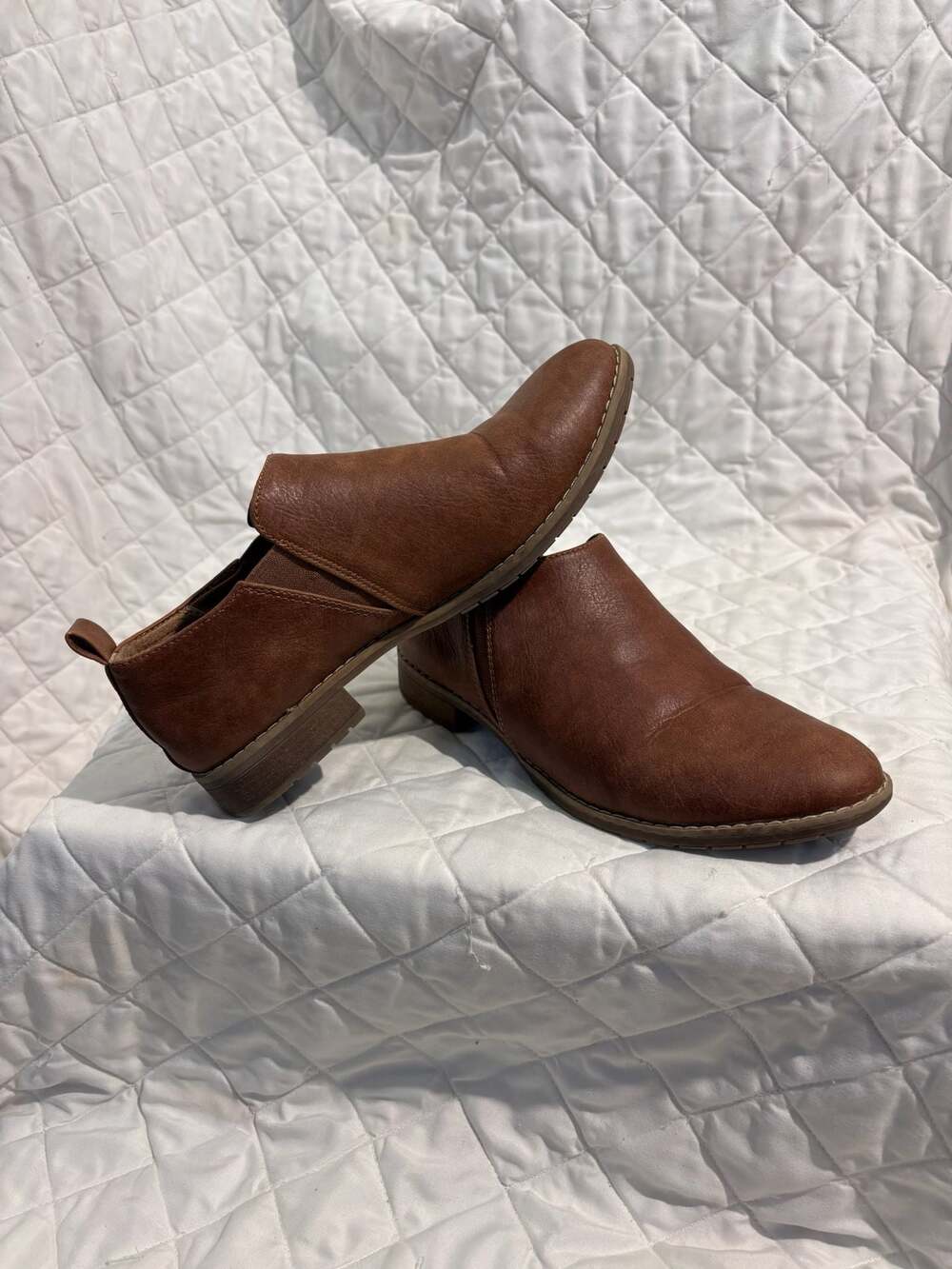 Eurosoft Maggie Women's Cognac Brown Slip-On Ankle Bootie